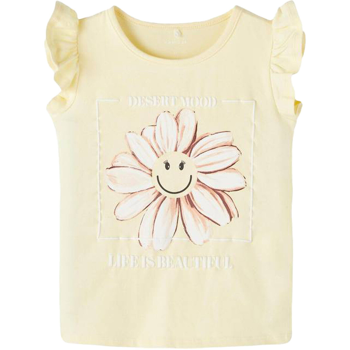 Name it  Nmfarina Happy Ss Top Box Smi  Žlutá