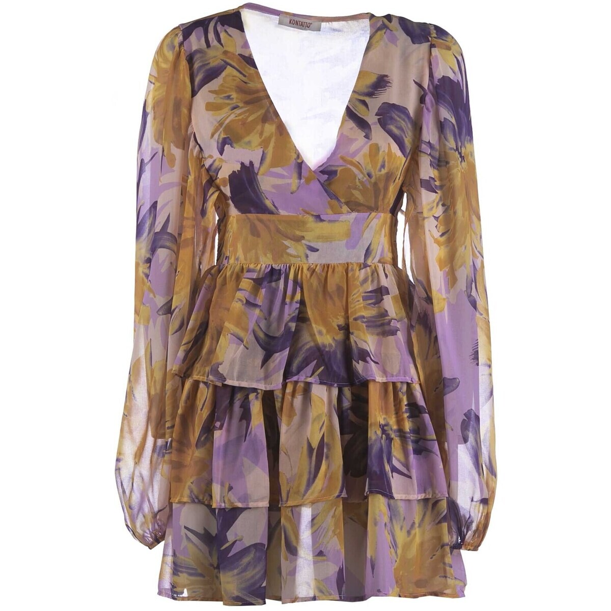 Kontatto  Abito Rouches Manica Baloon  Fialová