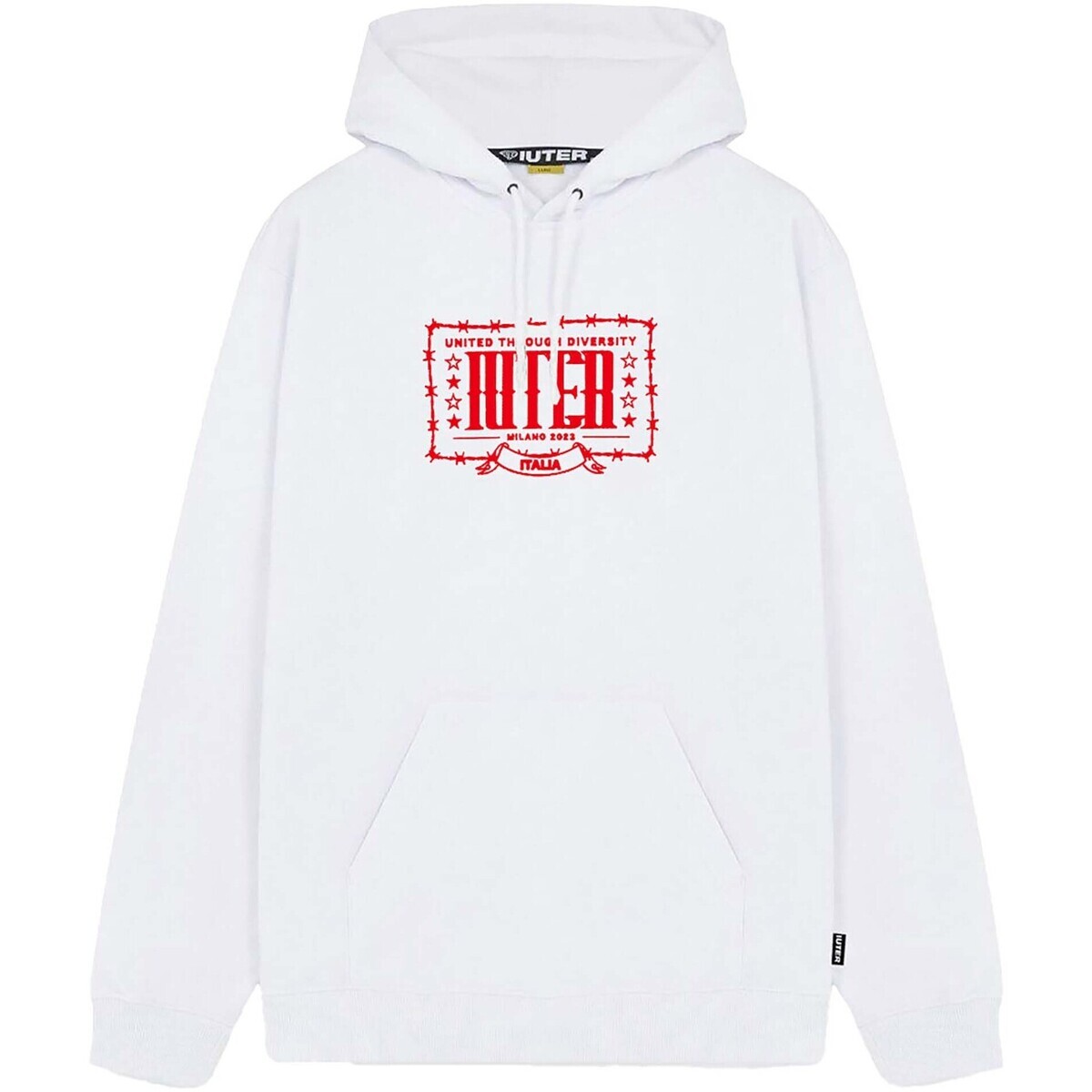 Iuter  Barbwire Hoodie  Bílá