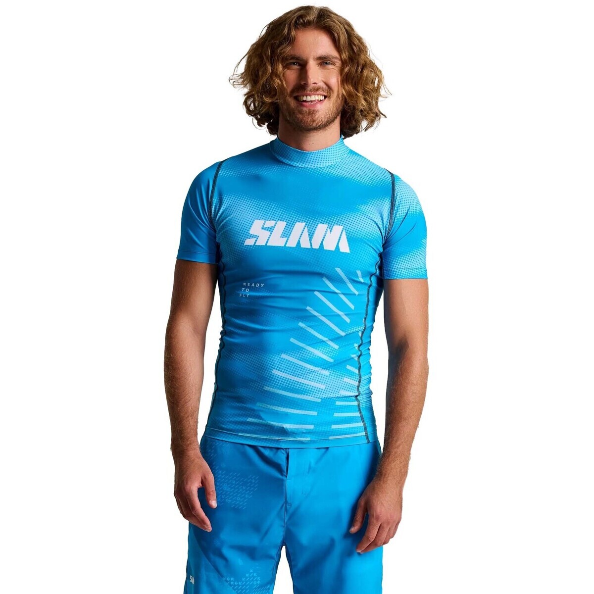 Slam  Foil Rashguard Ss  Modrá
