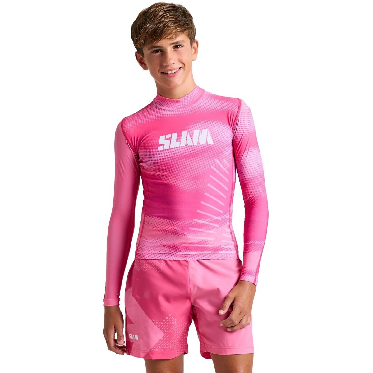 Slam  Foil Jr Rashguard Ls  Růžová