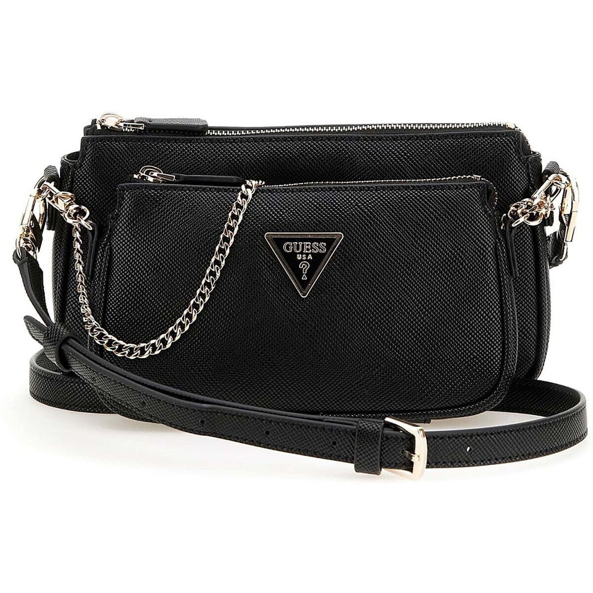 Guess  Noelle Ii Dbl Pouch Crossbody  Černá