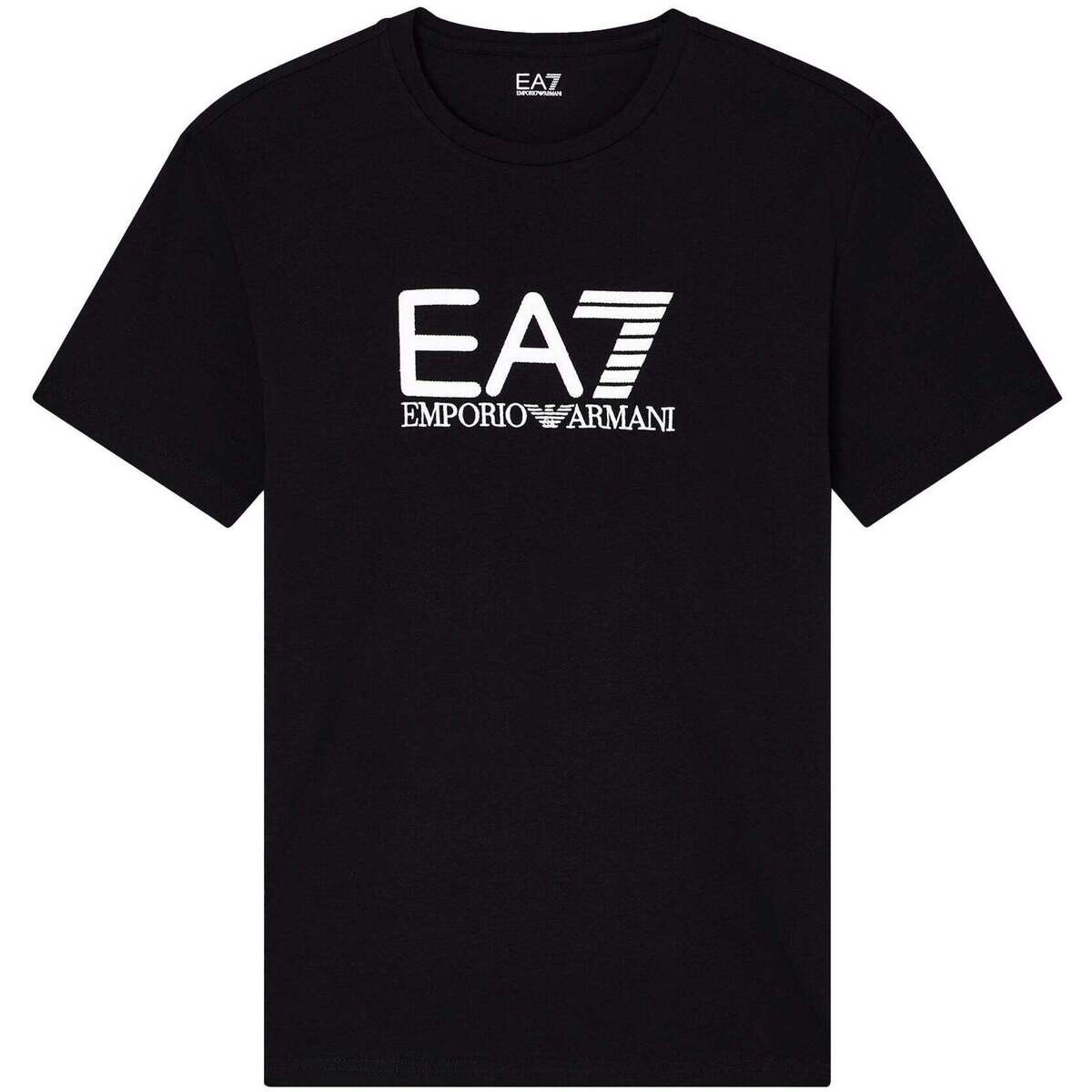Ea7 Emporio Armani  Visibility Cotton Stretch T-Shirt Black  Černá