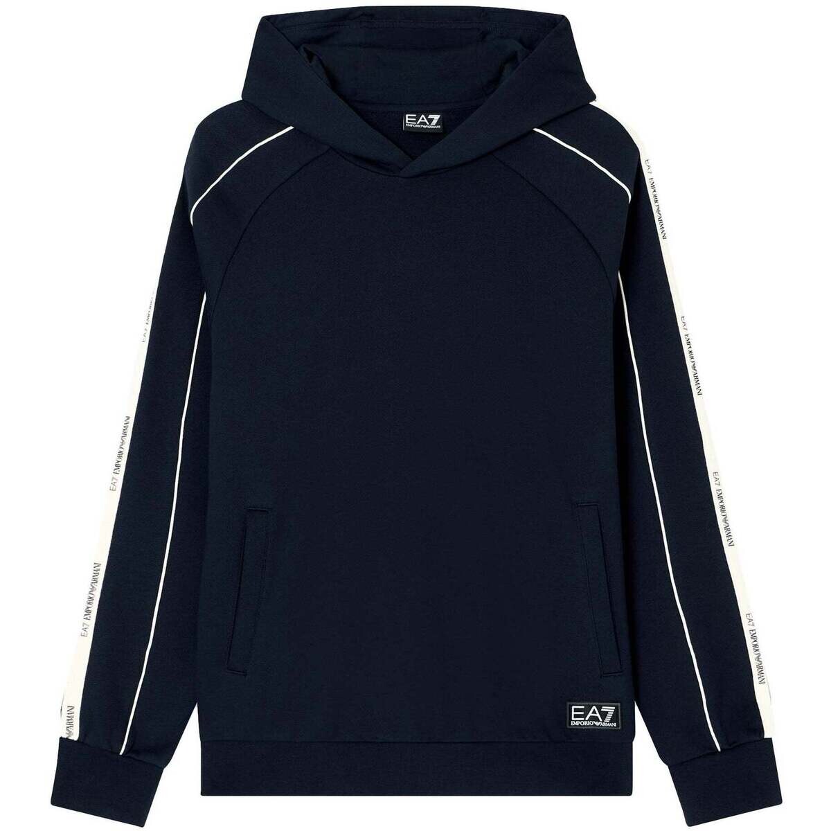 Ea7 Emporio Armani  Logo Series Tape Overhead Hoodie Navy  Modrá