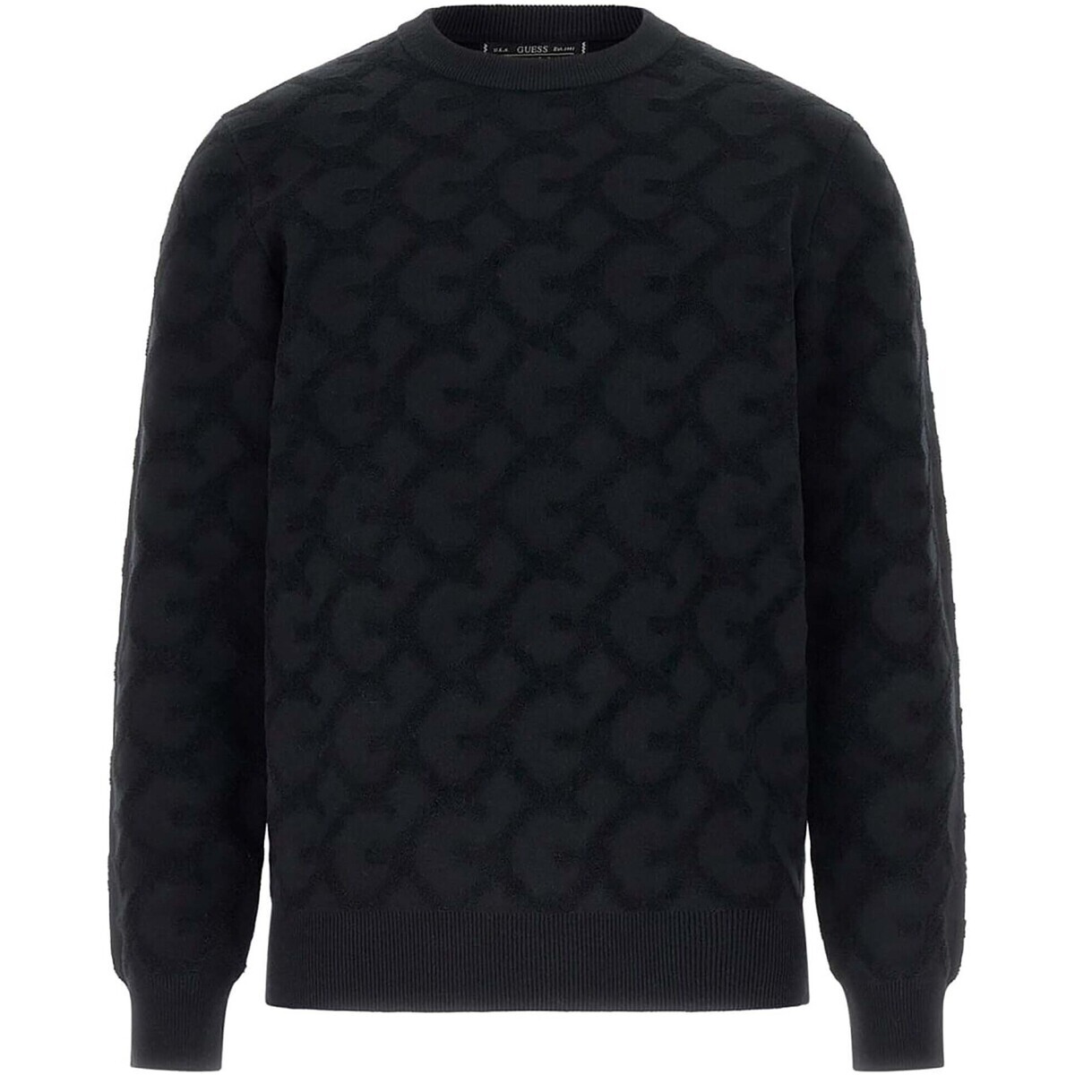 Guess  John Cn G Chain Ao Stitch Swtr  Černá