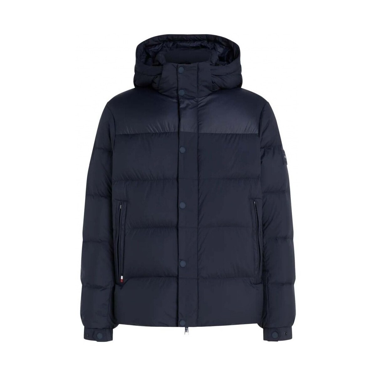 Tommy Hilfiger  MIX DOWN HOODED PUFFER  Modrá