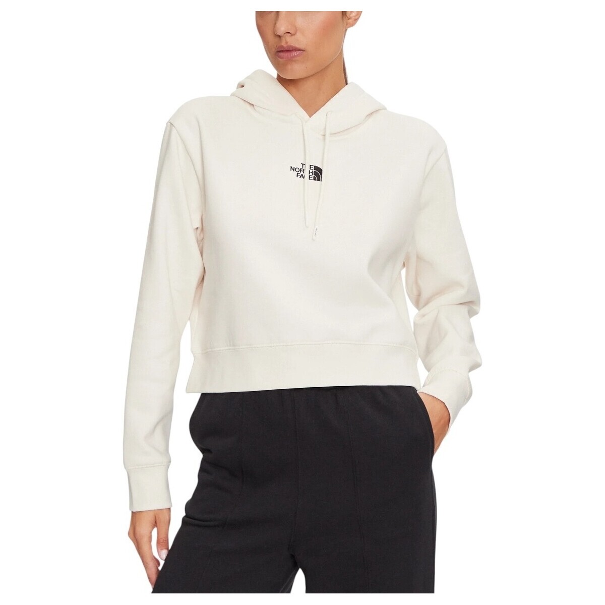 The North Face  W ESSENTIAL CROP HOODIE NF0A89EXQLI  Bílá