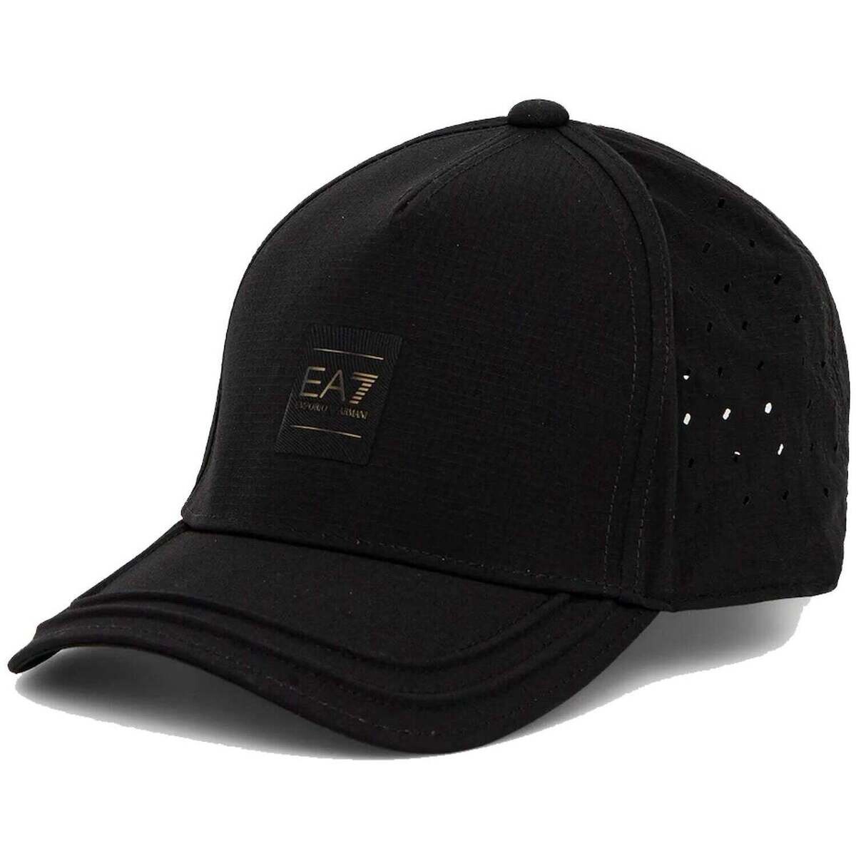 Ea7 Emporio Armani  Gold Label Baseball Cap Black  Černá