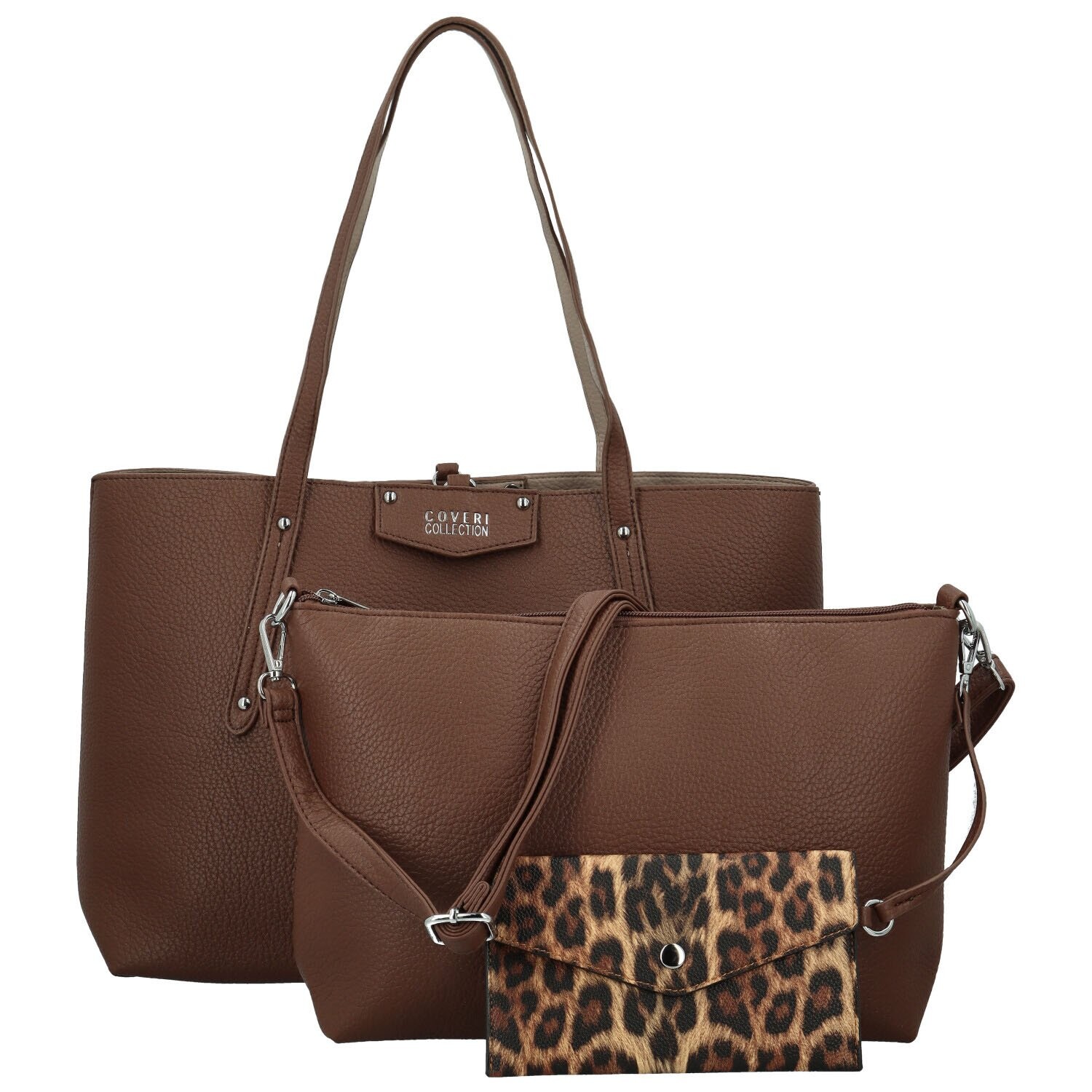 Dámský set kabelek coffee - Coveri Gergana coffee
