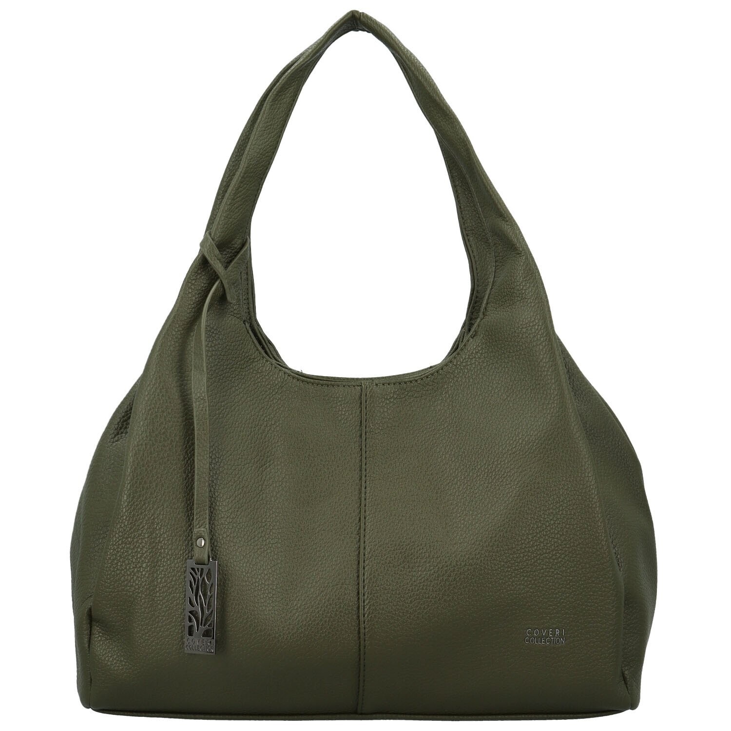 Módní dámská koženková kabelka na rameno Coveri Shaila, tmavě zelená
