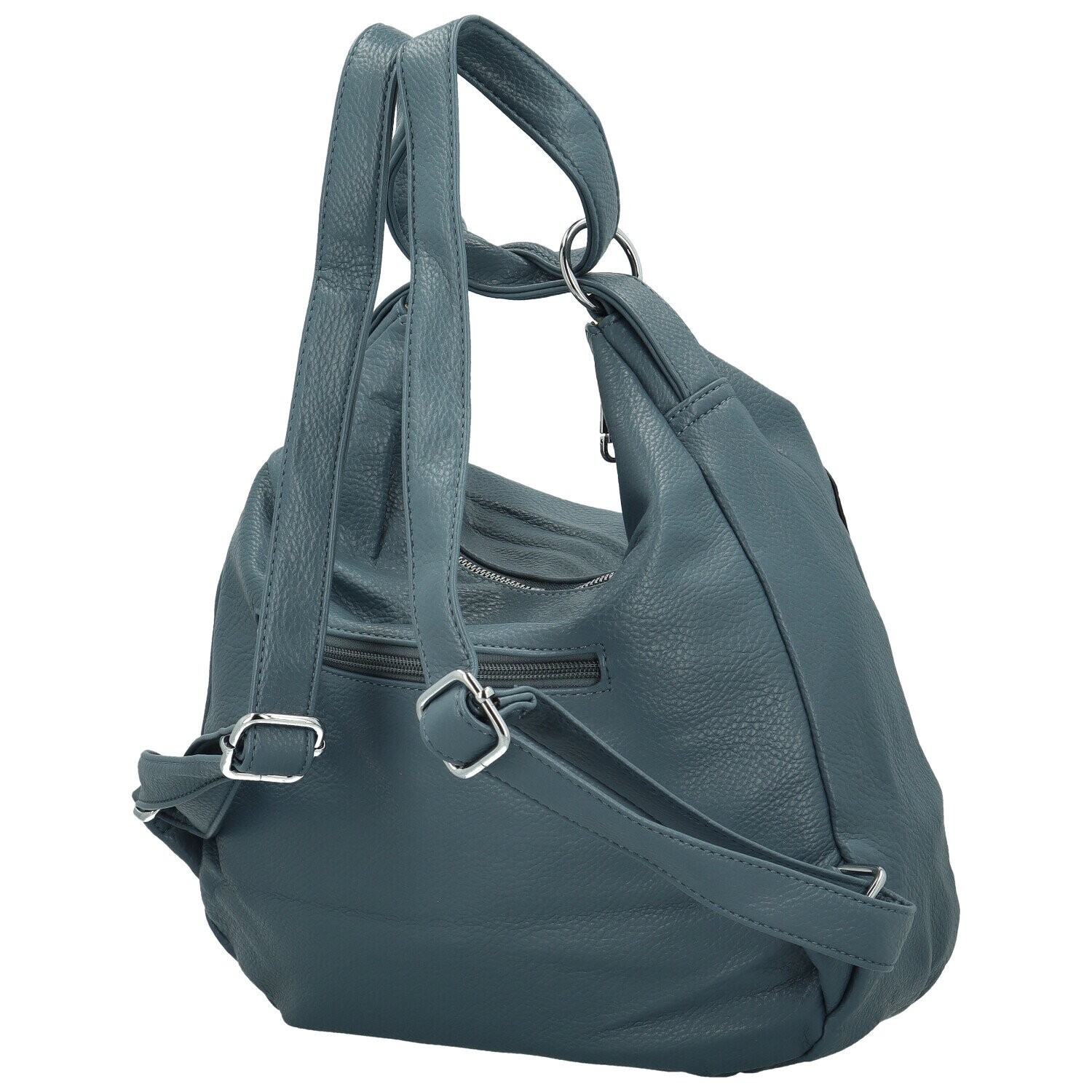 Stylový dámský koženkový kabelko-batoh Coveri Elida, světle modrý