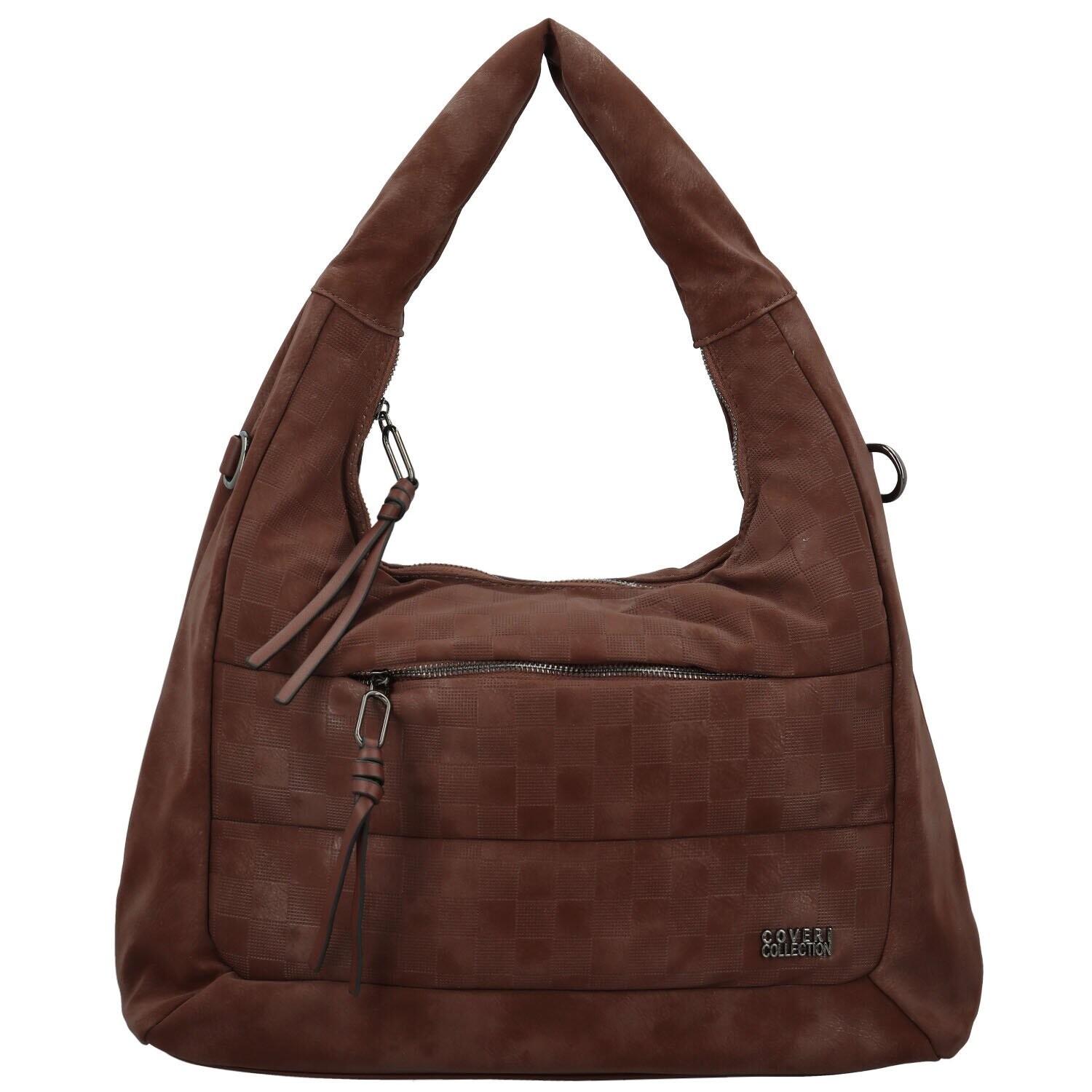 Trendy dámská koženková kabelka na rameno Coveri Ellisa, coffee