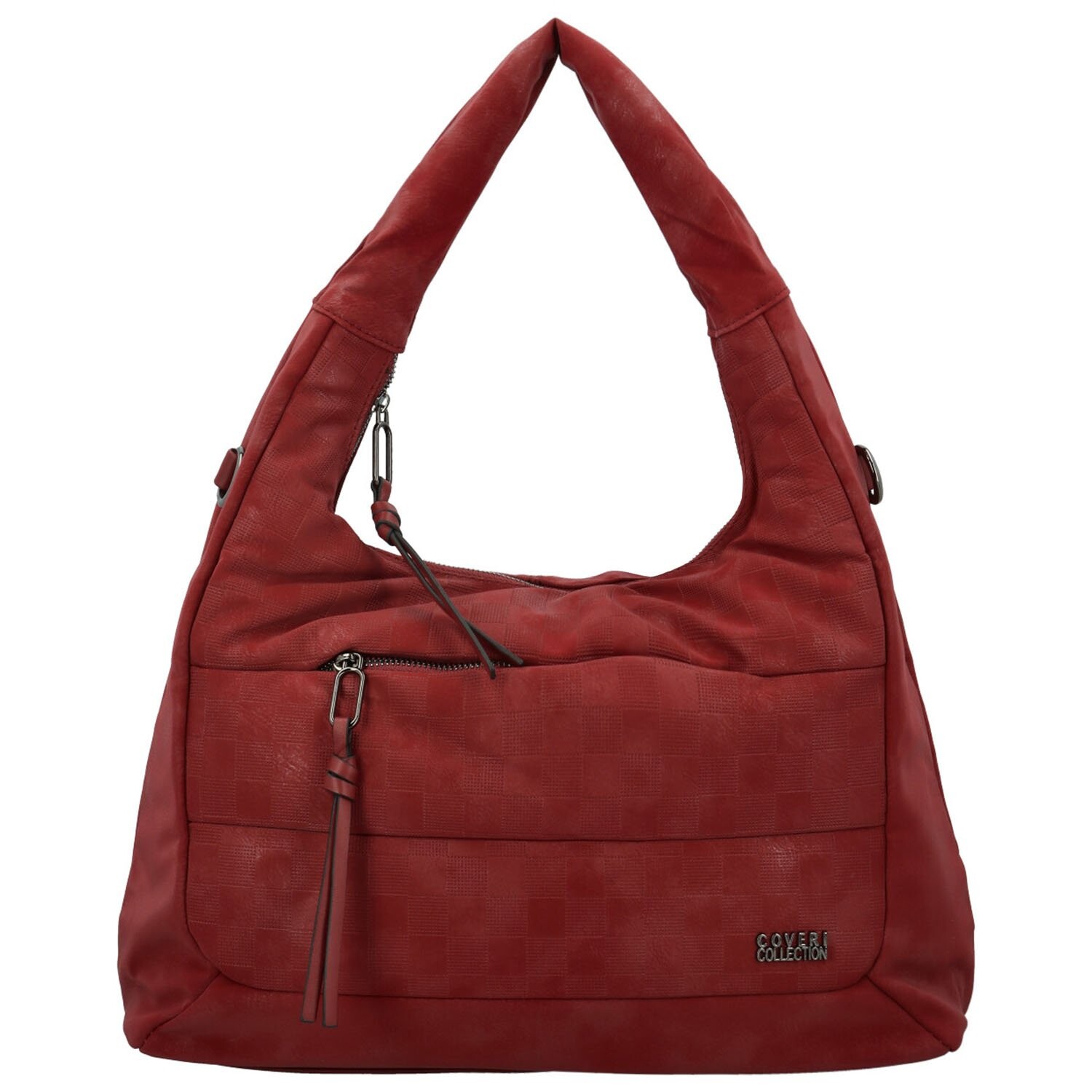 Trendy dámská koženková kabelka na rameno Coveri Ellisa, vínová
