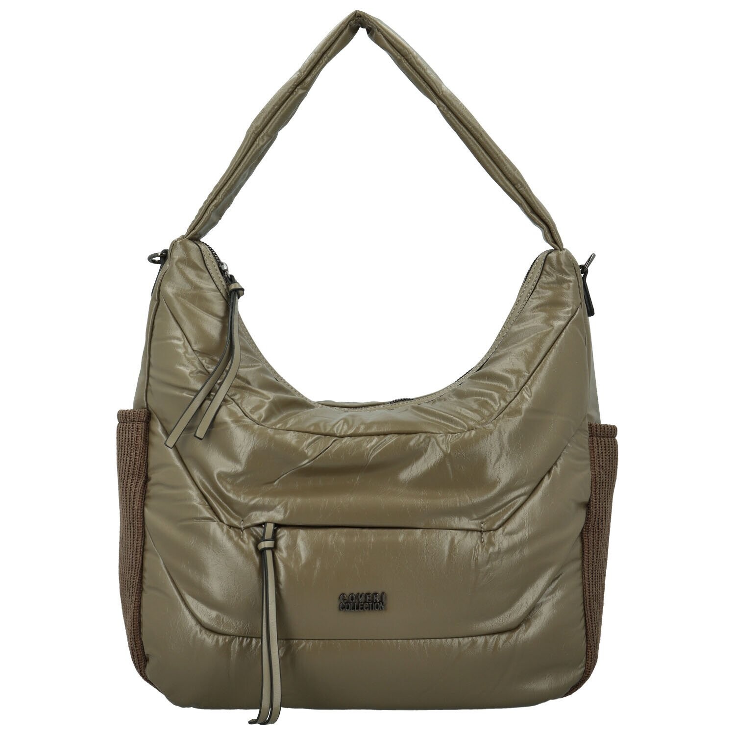 Trendy dámská koženková kabelka na rameno Coveri Kica, taupe