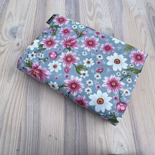 Obal na knihu - Květy růžovobílé (UNI-S)