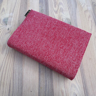 Obal na knihu - Červený denim (UNI-S)