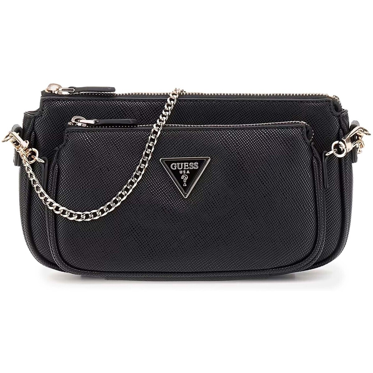 Guess  Noelle Dbl Pouch Crossbody  Černá
