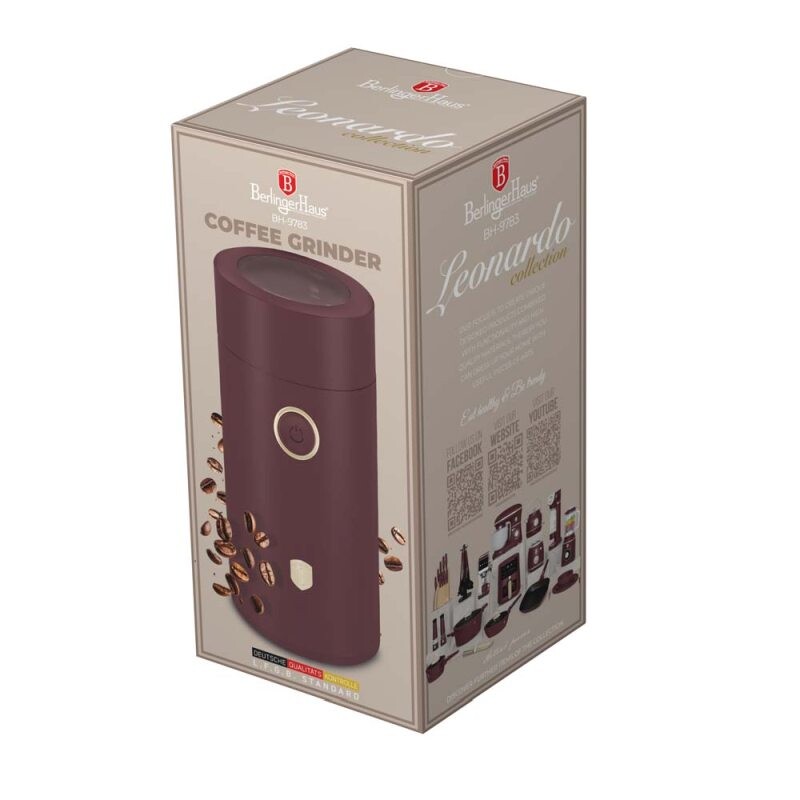BERLINGERHAUS Mlýnek na kávu elektrický Leonardo Collection BH-9783