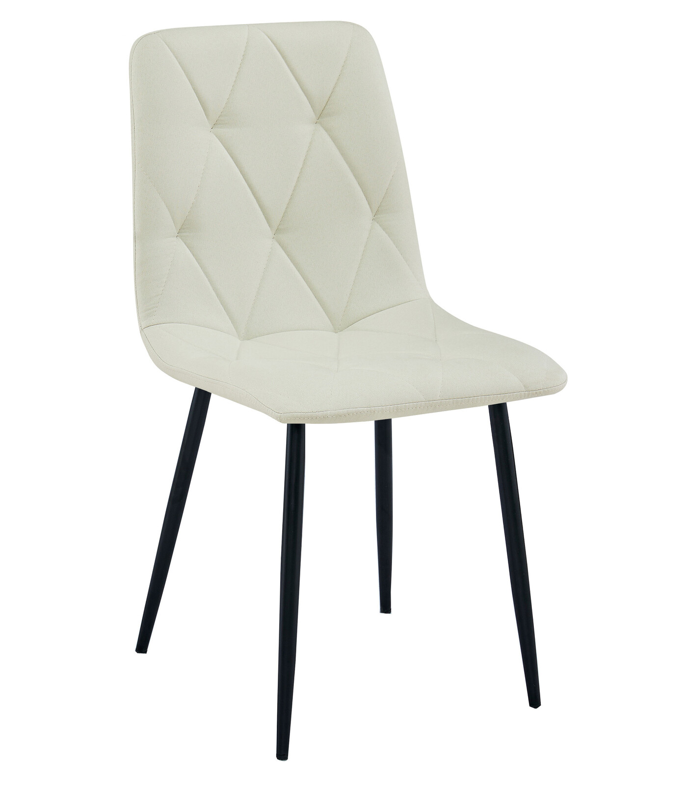 Krémová jídelní židle LIBRA s černými nohami