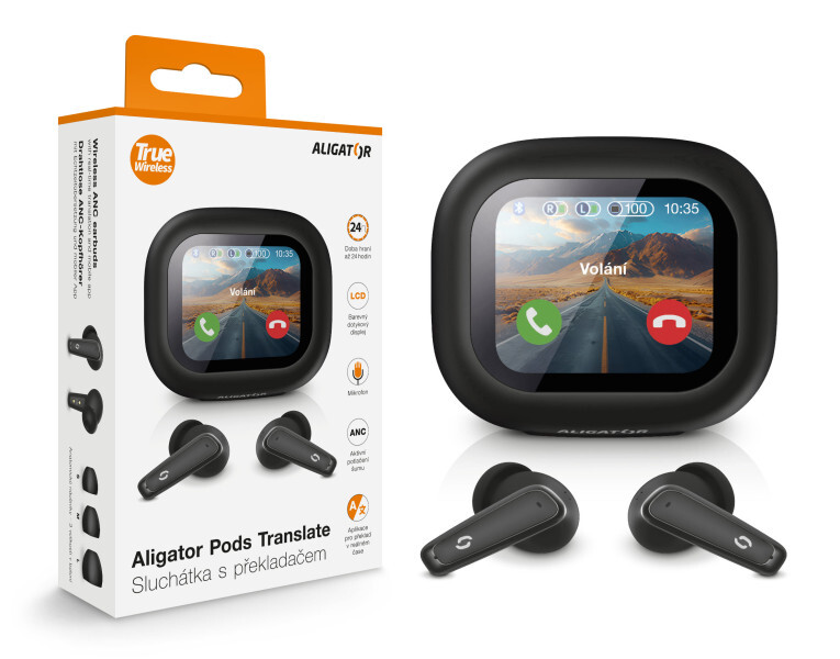 Aligator Pods Translate Překladač a TWS sluchátka 2v1