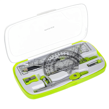 Geometrická sada v pouzdře Maaleo 26170, zelená