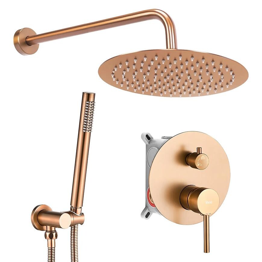 Sprchový set podomítkový Rea Lungo měď kartáčovaná + BOX