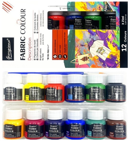 pkstar.cz Barvy na textil - 12 x 25 ml - PK54-56