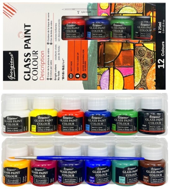 pkstar.cz Barvy na sklo - 12 x 25 ml - PK54-51