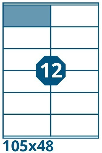 KZK tiskárna Print etikety A4 - 105 x 48 mm - 100 ks