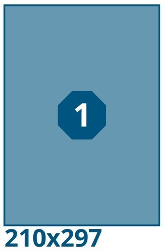 KZK tiskárna Print etikety A4 - 210 x 297 mm - 100 ks