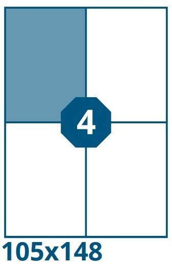 KZK tiskárna Print etikety A4 - 105 x 148 mm - 100 ks