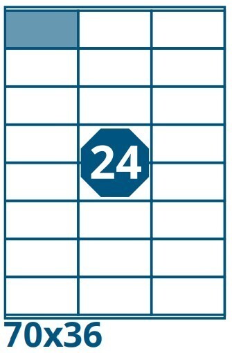 KZK tiskárna Print etikety A4 - 70 x 36 mm - 100 ks