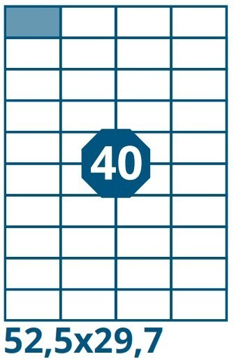 KZK tiskárna Print etikety A4 - 52,5 × 29,7 mm - 100 ks