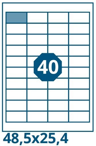 KZK tiskárna Print etikety A4 - 48,5 x 25,4 mm - 100 ks