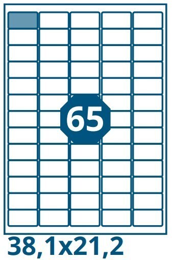 KZK tiskárna Print etikety A4 - 38,1 x 21,2 mm - 100 ks