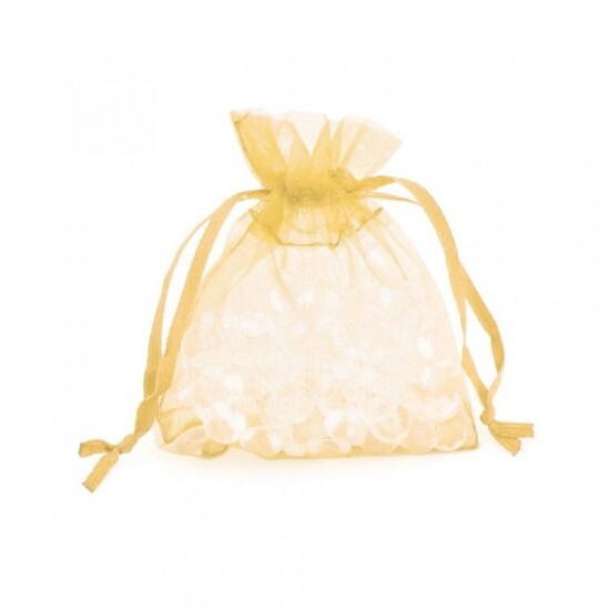 Paper Design Dárkový sáček organza 9 x 12 cm - zlatá - 249622