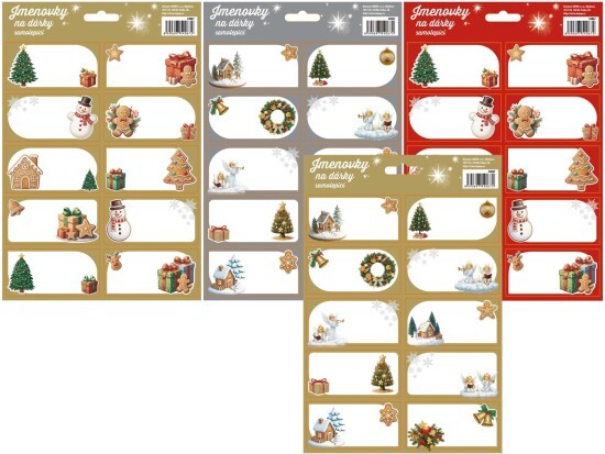 IMPAP Samolepicí jmenovky na dárky - 17 x 26 cm - 54067