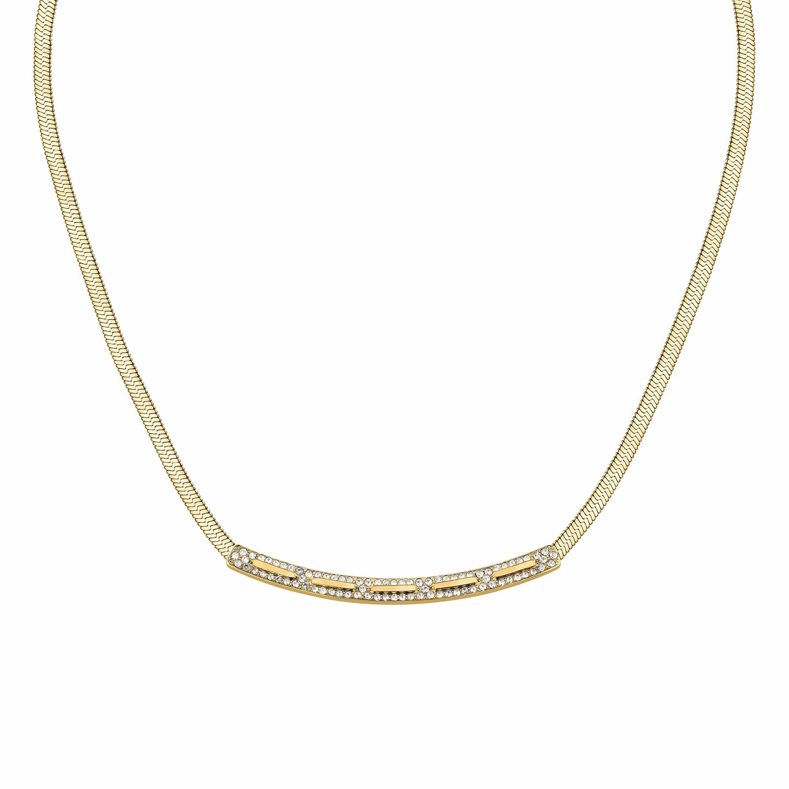 Trussardi Módní pozlacený náhrdelník Hádek Concept TJAYY02