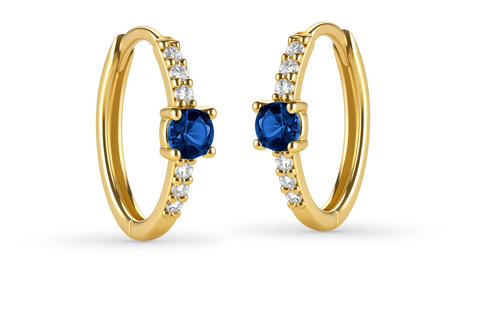 Brilio Luxusní kruhy ze žlutého zlata se zirkony 14/513.471Z-N