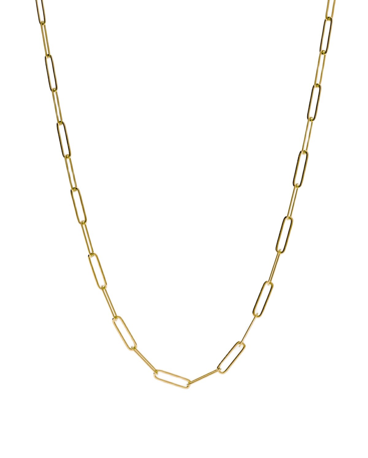 Furiosa Pozlacený dámský řetízek Paperclip Vibe SN-VIBECH-G 39 cm