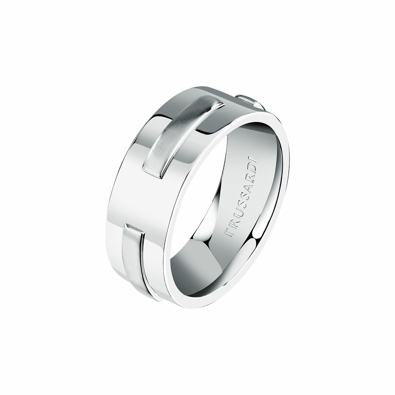 Trussardi Slušivý ocelový prsten pro muže T-Steel TJAXV420 63 mm