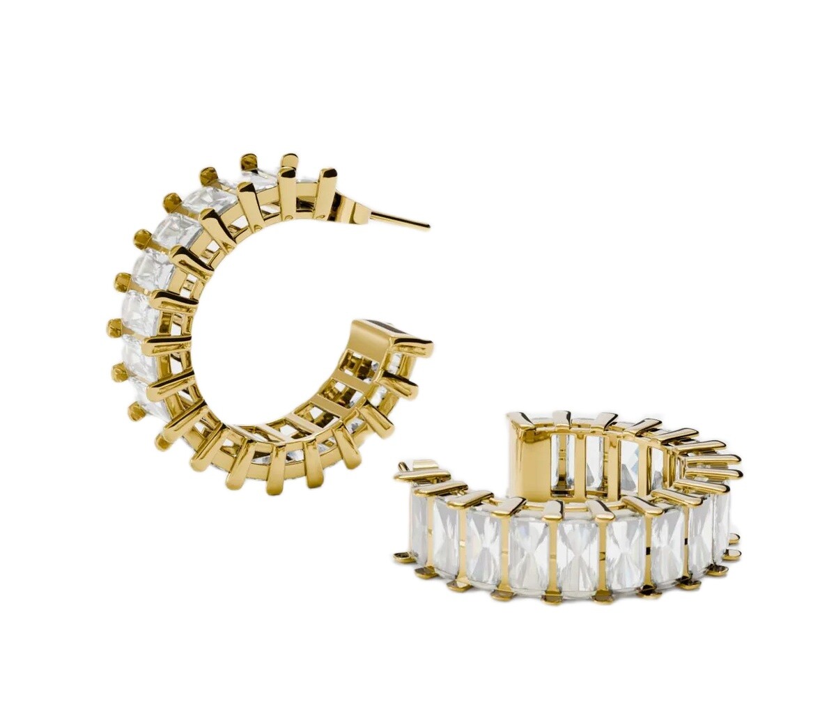 Furiosa Blyštivé ocelové náušnice se zirkony Opulent SE-OPULENT-G