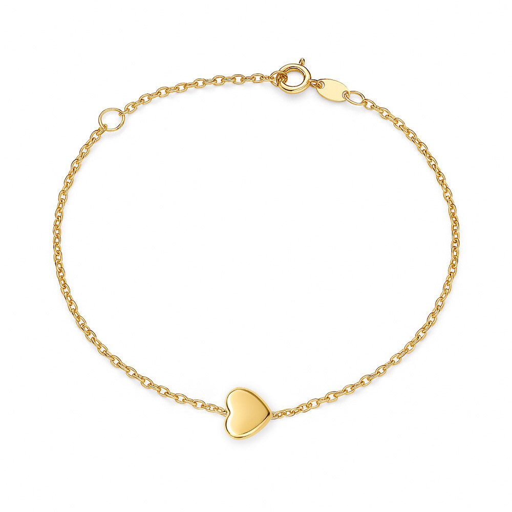 Brilio Romantický náramek ze žlutého zlata se srdíčkem 14/773.031 Esp