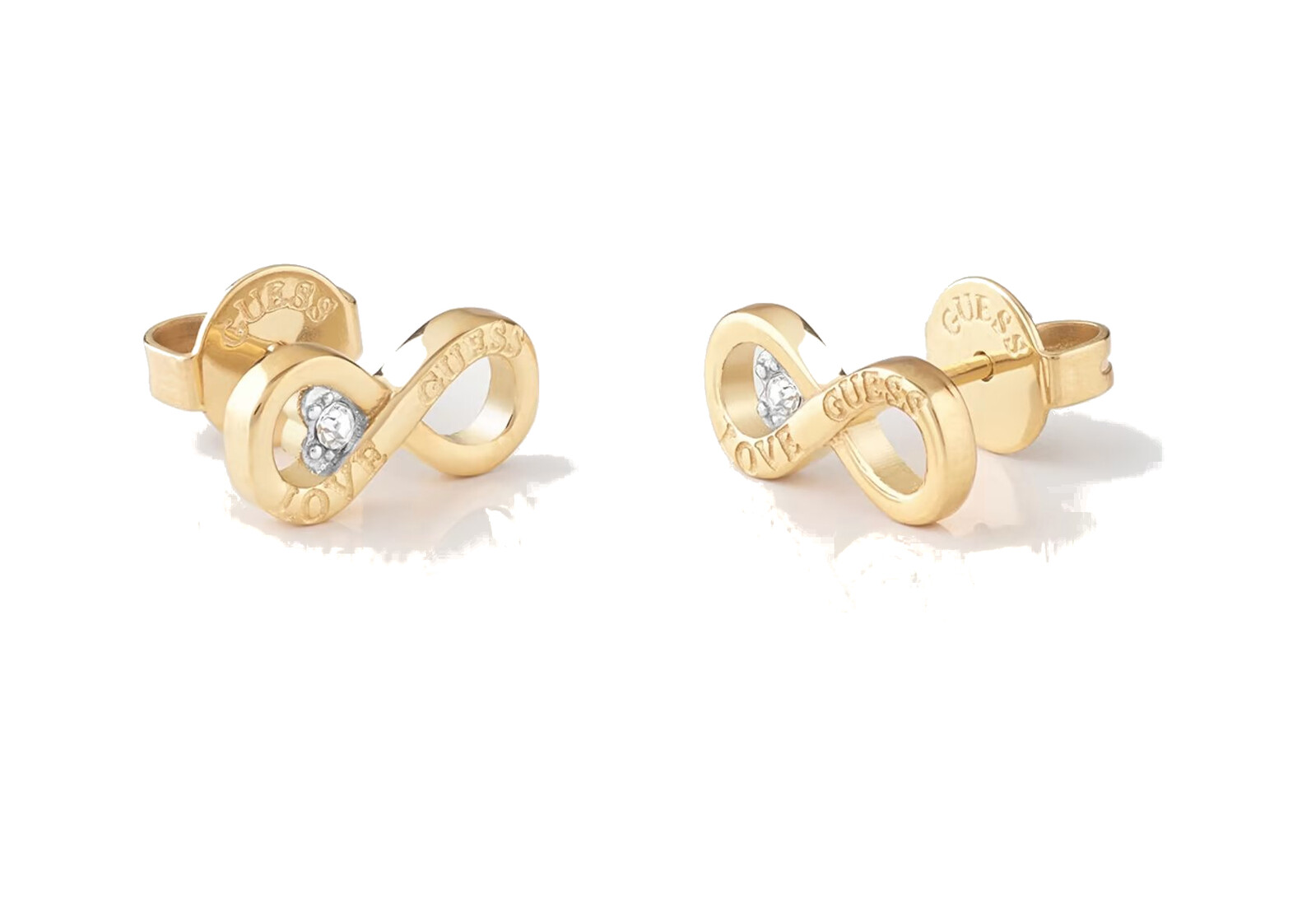 Guess Krásné pozlacené náušnice Nekonečno Studs Party JUBE02182JWYGT/U