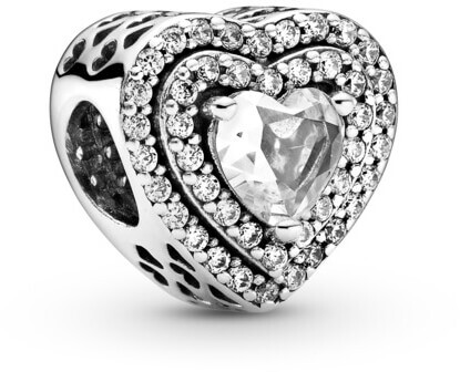 Pandora Třpytivý stříbrný korálek Srdce 799218C01