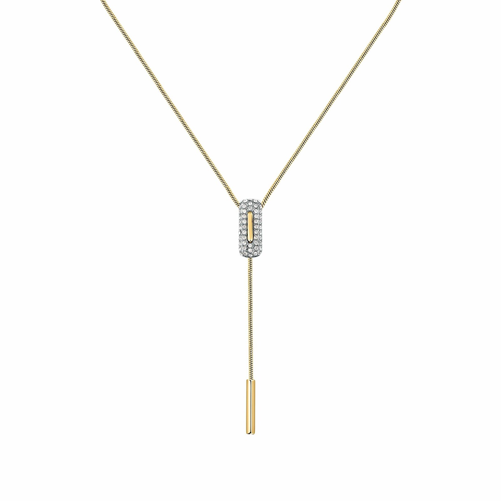 Trussardi Moderní pozlacený náhrdelník z oceli Concept TJAYY01