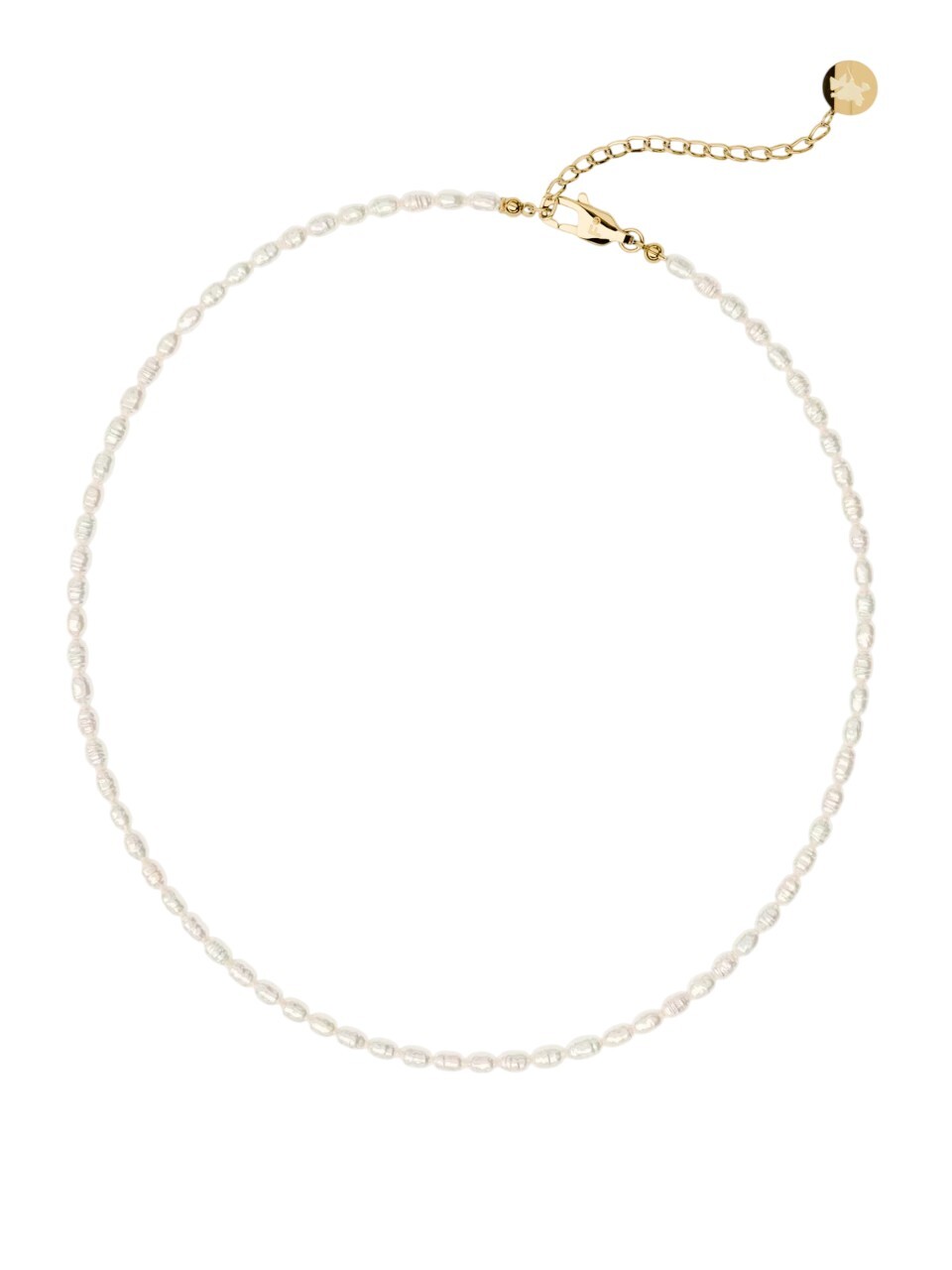 Furiosa Jemný perlový pozlacený náhrdelník Pearl Siren SN-PEARLSIREN-G