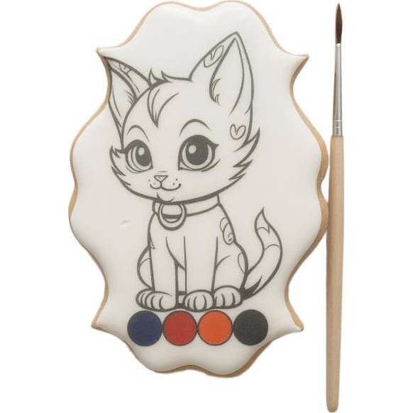 Perníčková omalovánka kočička 55g - I LOVE CAKES