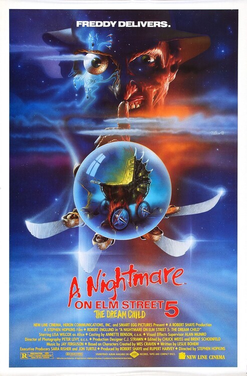 Europosters Ilustrace Nightmare On Elm Street 5, 26.7 × 40 cm