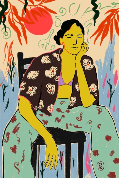 Sandra Poliakov Ilustrace Sun and Waves, Sandra Poliakov, 26.7 × 40 cm